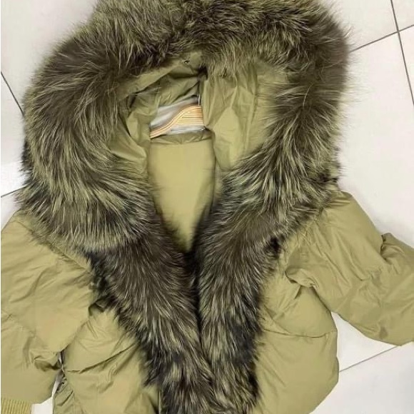 Women's Warm Loose Hooded Down Jacket Fur Collar Thickened Luxury Jacket Winter - Picture 7 of 9